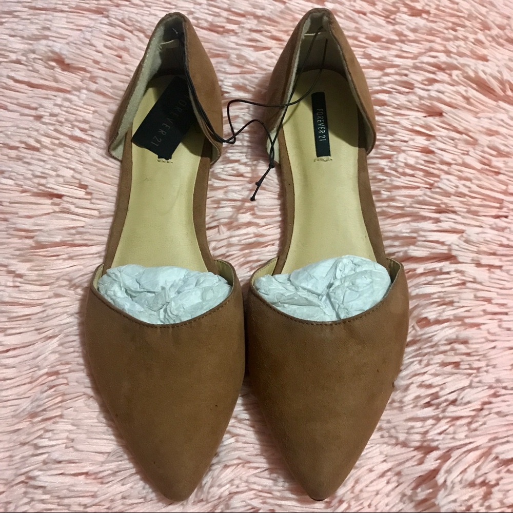 Forever 21 Brown Pointed Flats